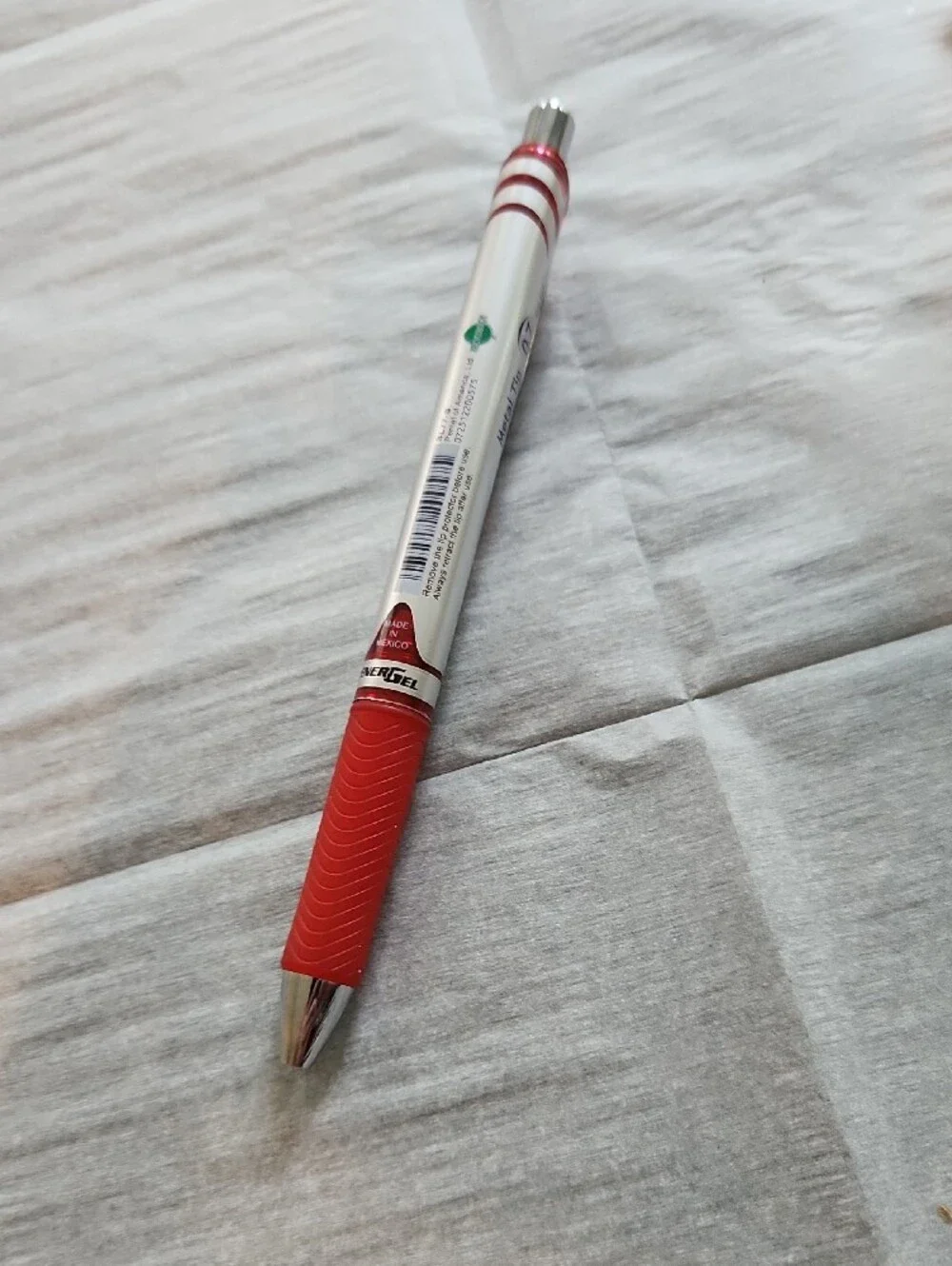 ENERGEL Red Gel Roller Pens with Red Grip - Pack